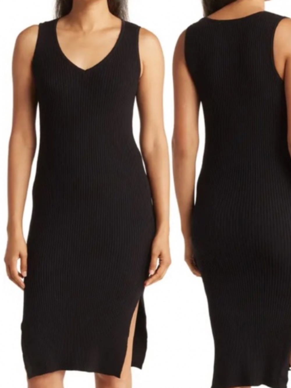 Magaschoni ribbed sleeveless dress